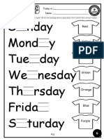 English Worksheet - Days of The Week
