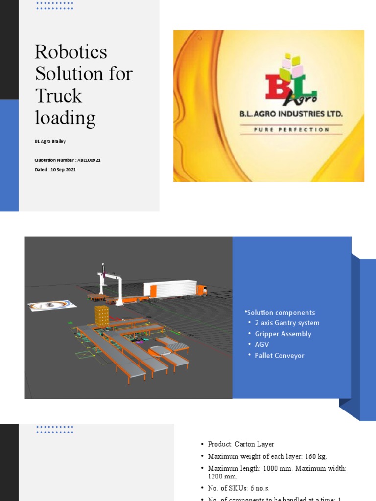 Robotic Solutions for Truck Loading | PDF | Electric Motor | Bearing ...