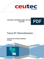 Tarea #7 Normalizacion