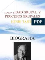 Identidad Grupal y Procesos Grupales de Tajfel