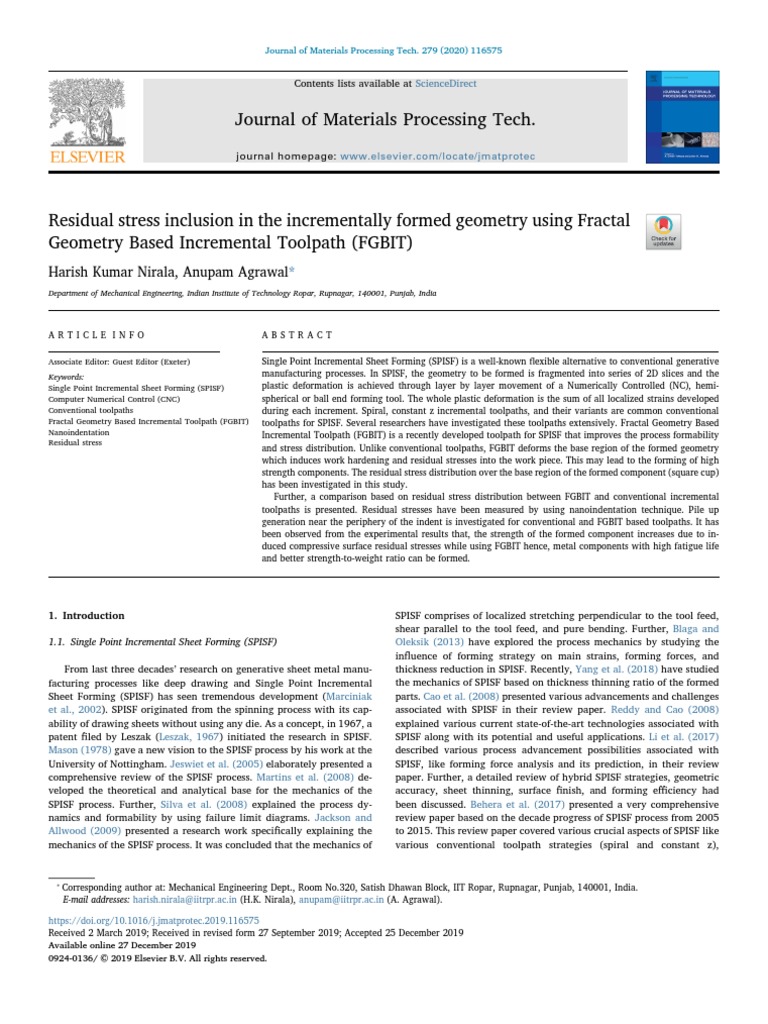 Journal of Materials Processing Tech. 279 (2020) 116575 PDF