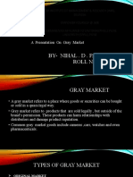 By-Nihal - D - Patel Roll No-27: A Presentation On Gray Market