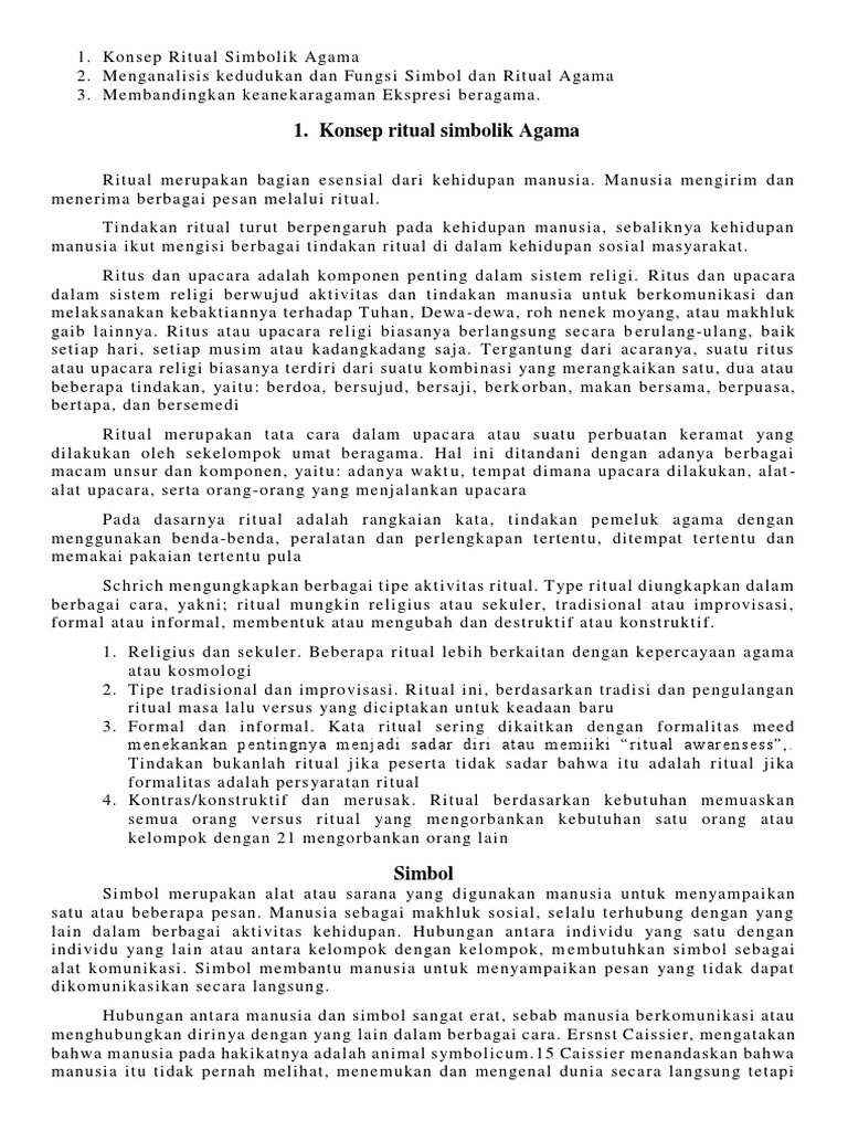 Simbol dan Ritual dalam Agama | PDF | Agama & Spiritualitas