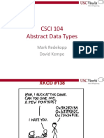 CSCI 104 Abstract Data Types: Mark Redekopp David Kempe