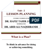 Lesson Planning: Unit - 2