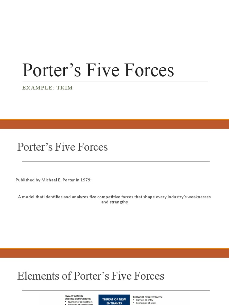 Porters Five Forces - TKIM | PDF | Supply Chain | Economies