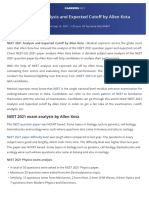 NEET 2020 - 2019 Analysis