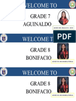 Welcome To: Grade 7 Aguinaldo