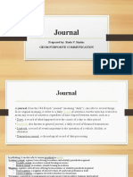 Journal: Prepared By: Roda V. Sindac Gec06 Purposive Communication