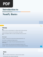 Numpy Basics Introduction To