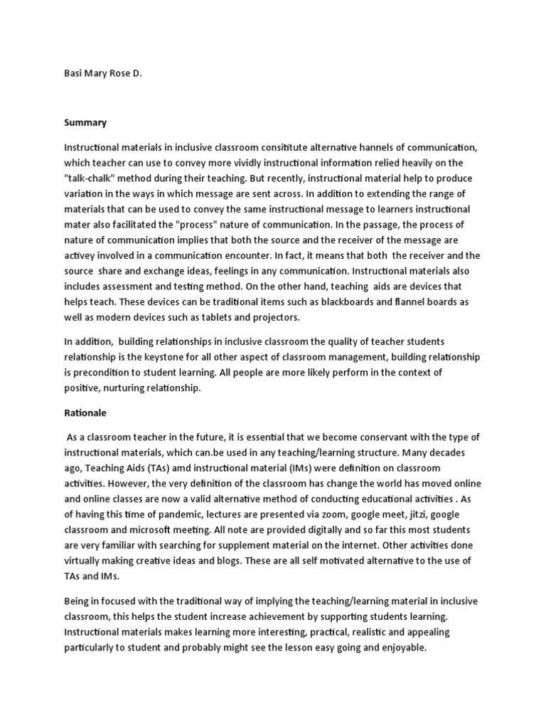 Summary, Rationale, Questions Basi Mary Rose-WPS Office | PDF ...