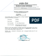 Surat Pernyataan: Majelis Ulama Indonesia