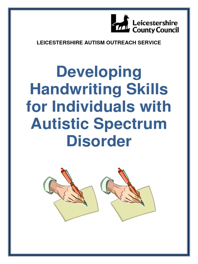 Autism Handwriting Skills PDF Autism Spectrum Developmental Disorder