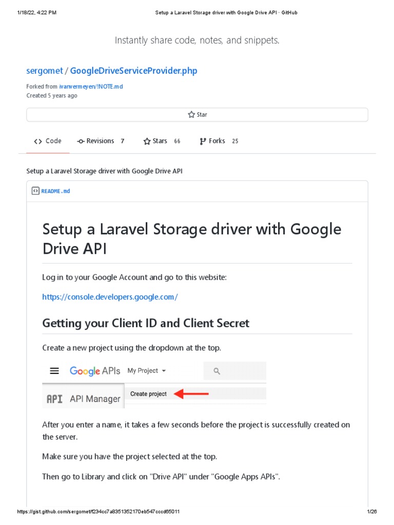 Setup A Laravel Storage Driver With Google Drive API GitHub | PDF ...