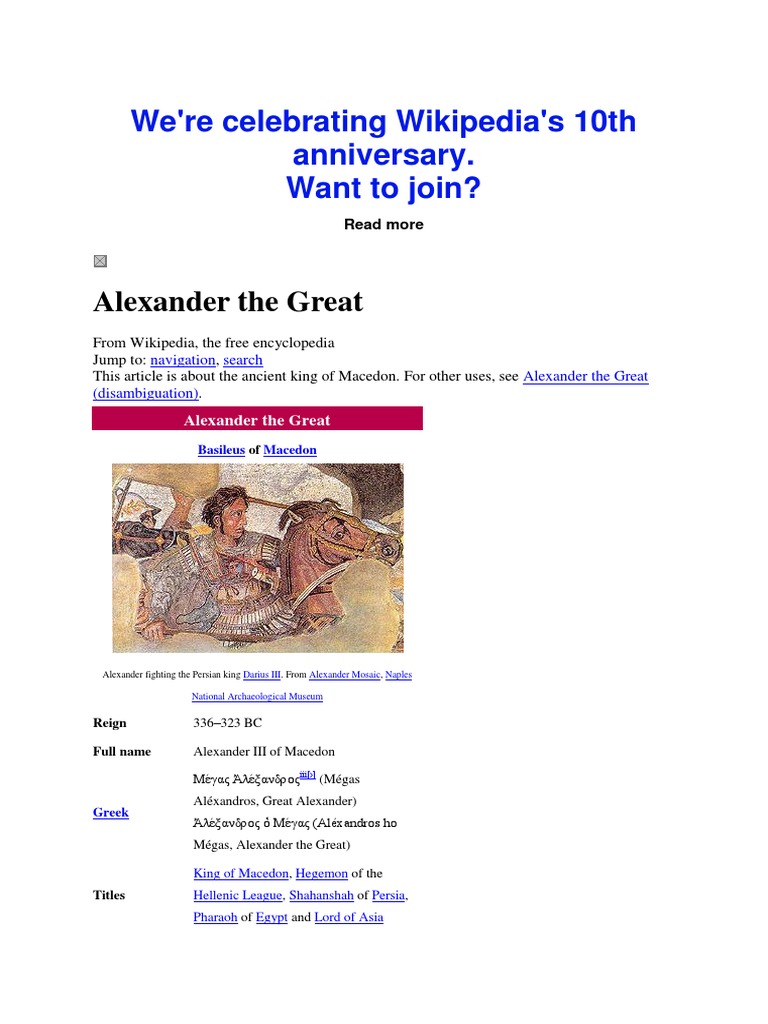 Alexander The Great | PDF | Alexander The Great | Macedonia (Ancient ...