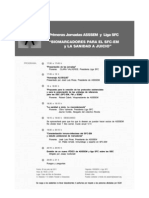 PROGRAMA Primeras Jornadas ASSSEM y Liga SFC. Casa Del Mar de Barcelona 20 de Junio 2011