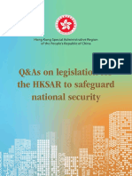 Q&As On Legislation For The HKSAR To Safeguard National Security