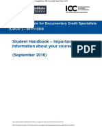 CDCS Student Handbook - Important Information About Your Course