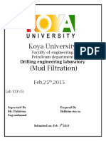 Koya University: (Mud Filtration)