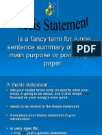 Is A Fancy Term For A One Sentence Summary of What The Main Purpose or Point of Your Paper