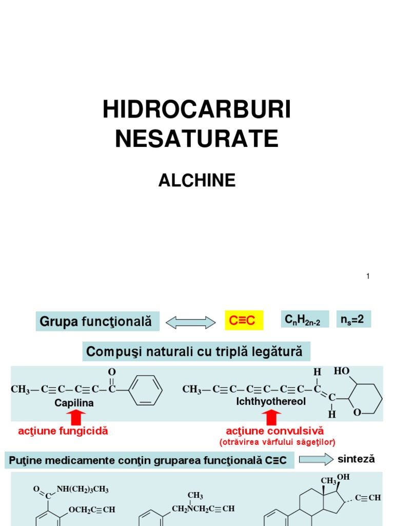 Hidrocarburi Nesaturate: Alchine | PDF