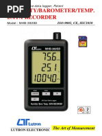 Humidity/Barometer/Temp. Data Recorder: ISO-9001, CE, IEC1010