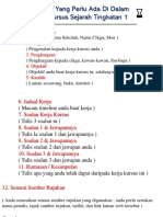 Panduan Kerja Kursus Sejarah Tingkatan 1