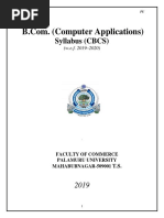 Syllabus (CBCS) : Faculty of Commerce Palamuru University MAHABUBNAGAR-509001