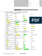 B1 Preliminary Full Placement Test: Answer All The Questions