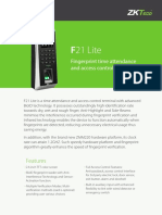 F21 Lite: Fingerprint Time Attendance and Access Control Terminal