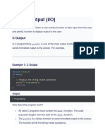 C Input Output