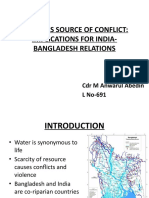 Water As Source of Conflict: Implications For India-Bangladesh Relations