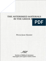 (Septuagint and Cognate Studies Series) Peter John Gentry - The Asterisked Materials in The Greek Job - Society of Biblical Literature (1995)