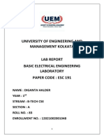 UEM Basic Electrical Engineering Lab File