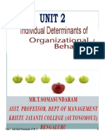 Individual Dimensions of Organizational Behaviour Part 1