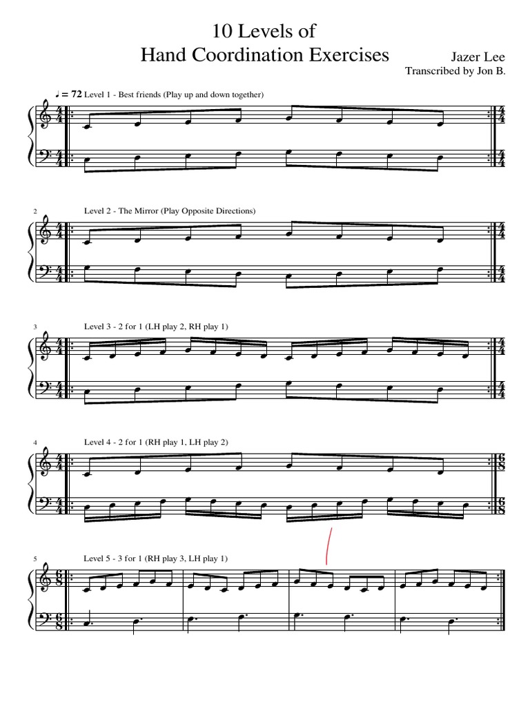 Hand Coordination Exercises Part 1 PDF