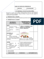 Esquema de Sesion de Aprendizaje Quinto Grado