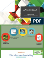 Anesthesia: by Kishor Sharma (Chemistry Department-1 Semester)