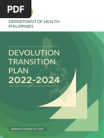 CY 2022 2024 DOH Devolution Transition Plan