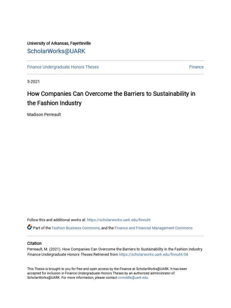 Overcoming Fashion Sustainability Barriers | PDF | Sustainability | Fashion