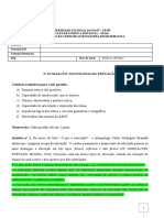 3 Avaliação - Sociologia Da Educação - Matemática