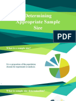 Determining Appropriate Sample Size