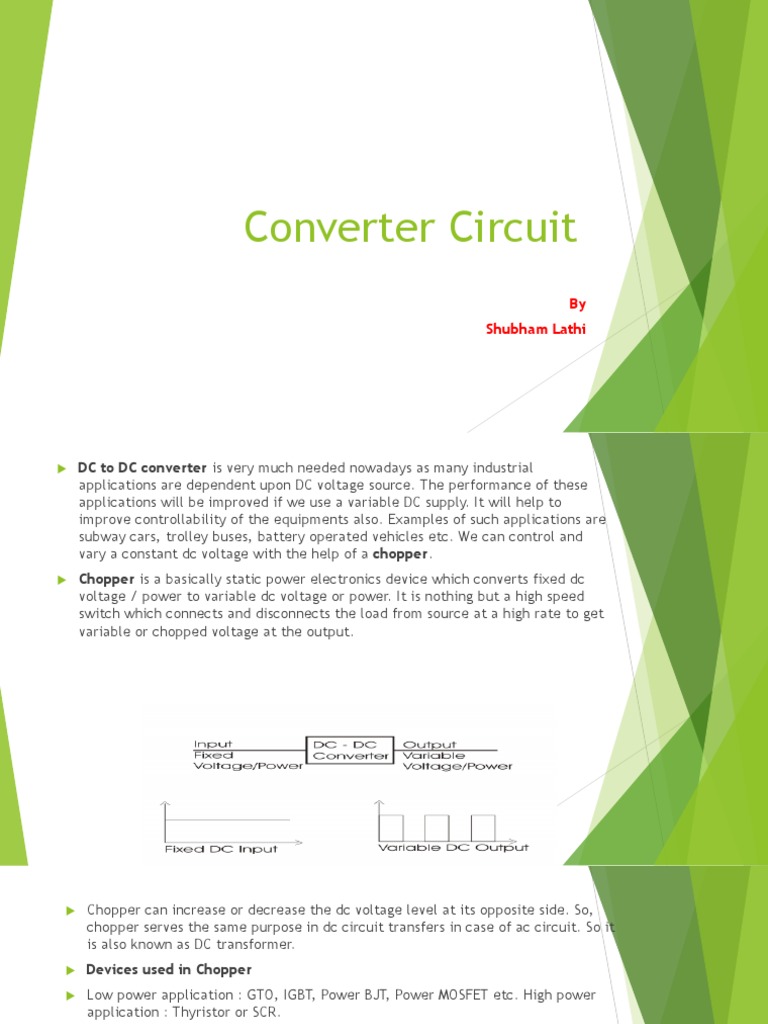 Understanding DC-DC Converter Choppers | PDF | Direct Current ...