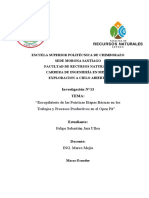 Recopilatorio de Las Prácticas Etapas Básicas en Los Trabajos y Procesos Productivos en El Open Pit