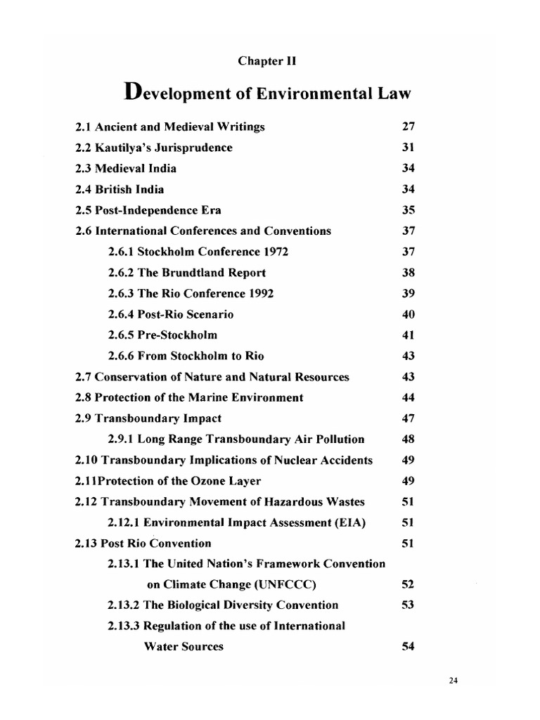 Development Of Environmental Law PDF Vedas Environmental Law