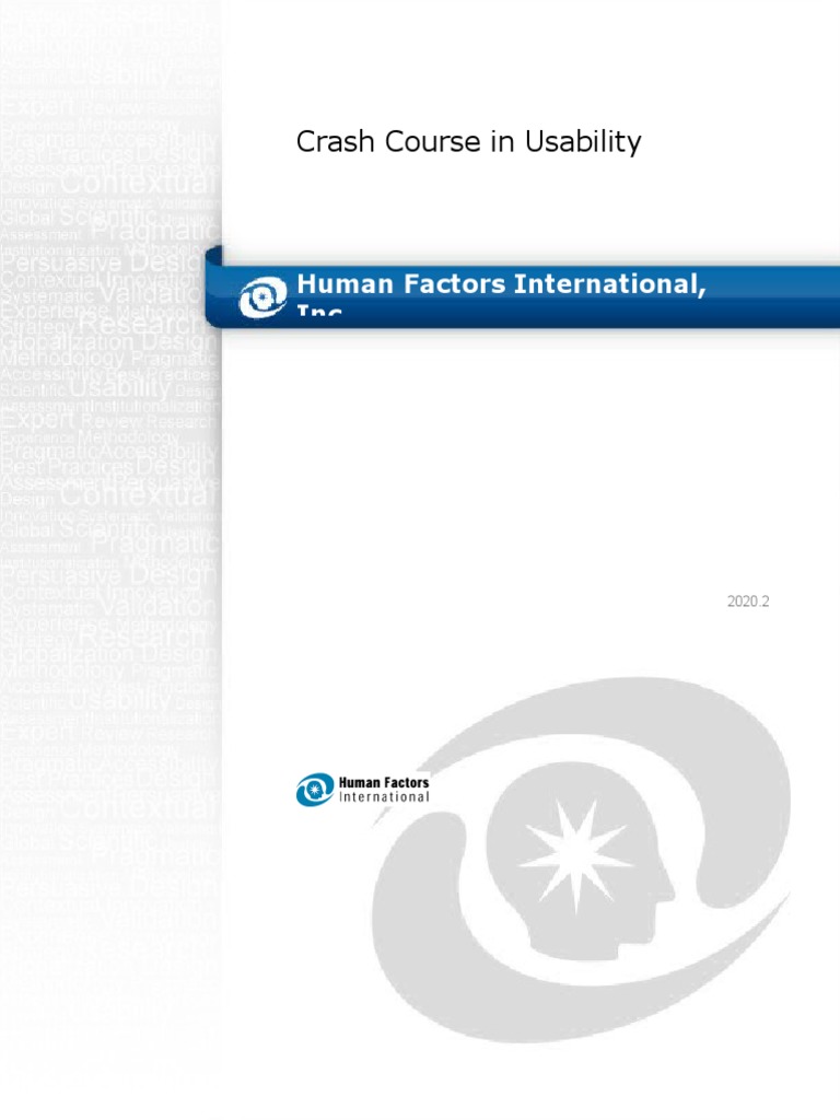 Crash Course Handout Pdf Usability Agile Software Development