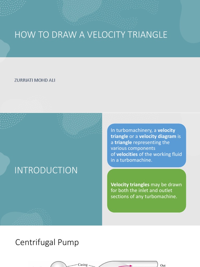 Drawing Velocity Triangles in Pumps | PDF | Pump | Turbomachinery