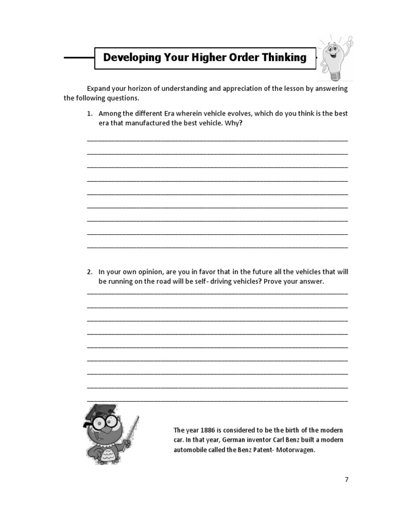 Developing Your Higher Order Thinking | PDF