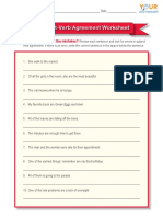 Subject Verb Agreement Worksheet Middle High School