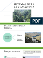 Ecosistemas de La Sierra y Amazonia